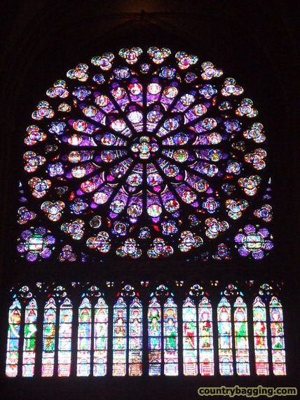 Stained Glass in Notre Dame de Paris - www.countrybagging.com